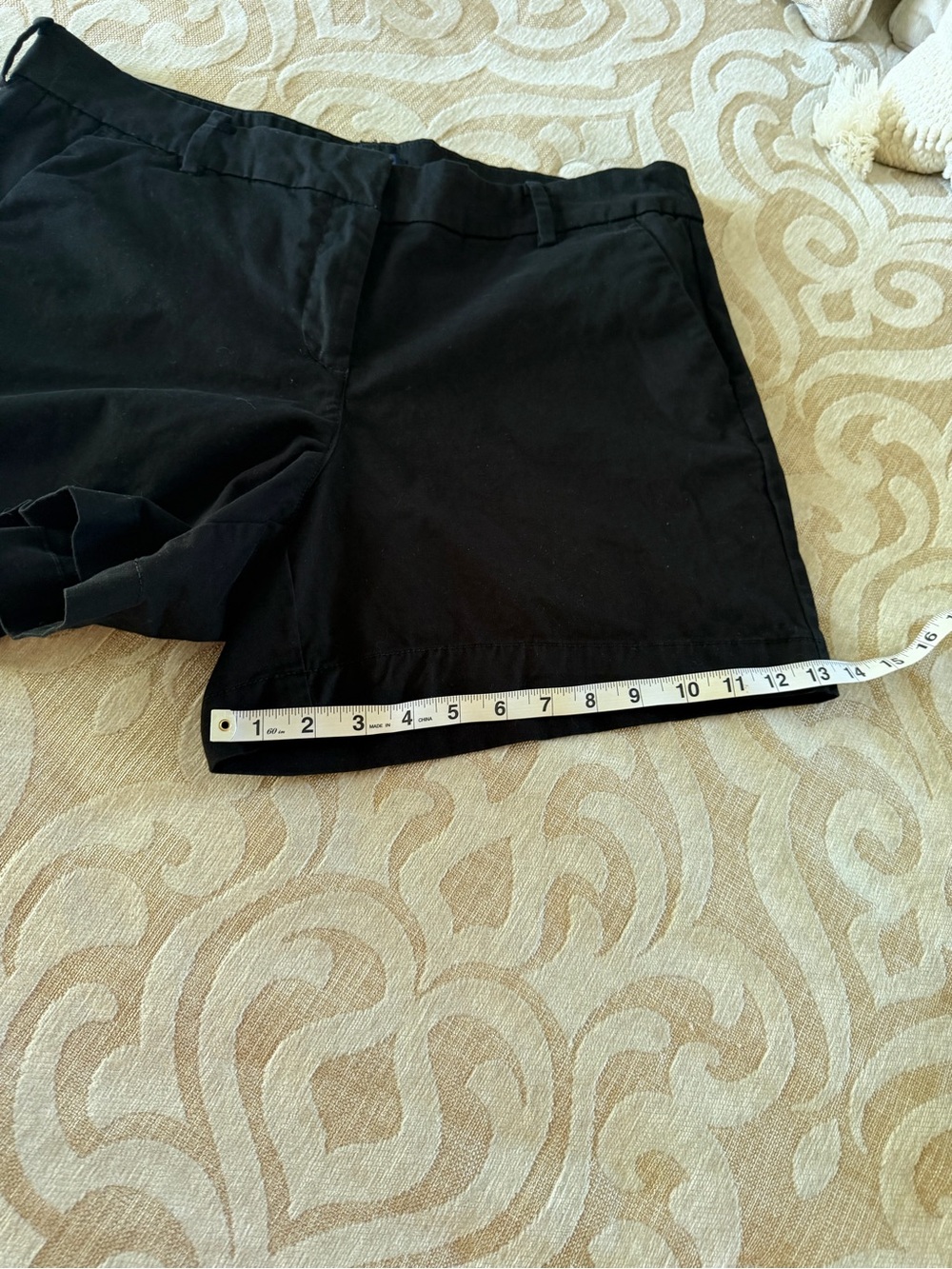 Nautica Black Chino Shorts Size 12 Cotton Stretch Flat Front Classic - Picture 4 of 15